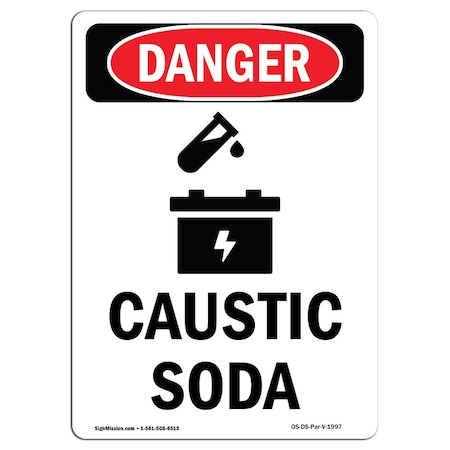 Signmission Safety Sign, OSHA Danger, 14" Height, Rigid Plastic, Portrait, P-1014-V-1997 OS-DS-P-1014-V-1997